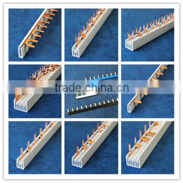 Electric pin and fork type 1P/2P/3P/4P MCB copper busbar comb