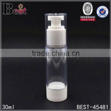 30ml luxury empty airless bottles, lotion airless pump bottles, nature airless bottle