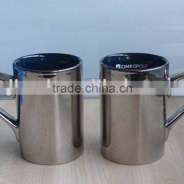 ceramic plating mug, coating gold plating mug