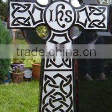 Monument with Celtic cross designs