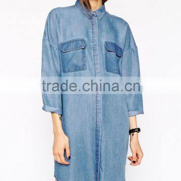 oversized denim shirt dress