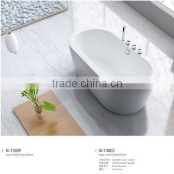 2014 export Seasummer Circular Acrylic bathtub with mix valve shower