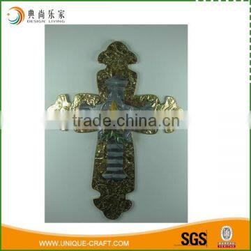 Wholesale Golden Wall Decoration Metal Cross With Star