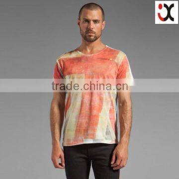 2015 mens 100% cotton fashion bulk wholesale design t-shirt short sleeve print men china t-shirt t-shirts cotton (JX15820)