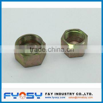carbon steel tube fitting adapter JIC hydraulic fitting hex cap nut