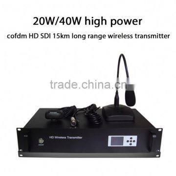 20W/40W long range vehicle-mounted cofdm hd sdi wireless video transmitter