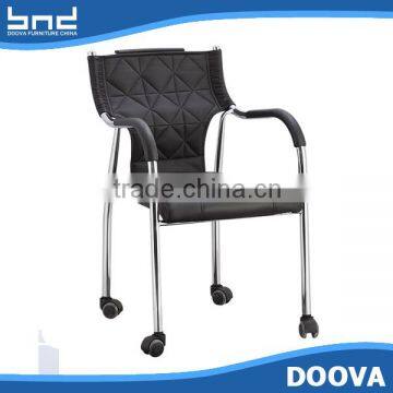 Popular leather cover armchair with wheels office chair