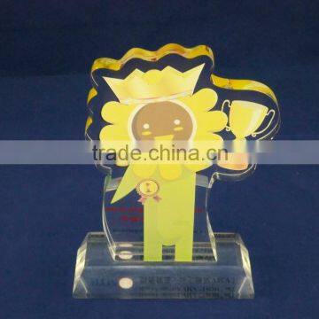Flower Shaped Acrylic Crystal Award Trophy photo-4