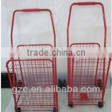 Powder-coat foldable luggage trolley