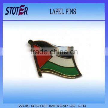 High quality making custom metal logo badge lapel pins- Palestine flag pin