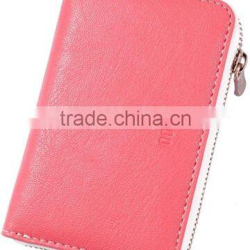 Leather Business Card Holder Credit Card Holder With Metal Zipper photo-6