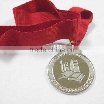 sports meeting award souvenir medallion with ribbon