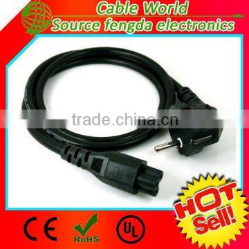 VDE approved! 250V 13A EU power cord CEE7/7 to IEC C5