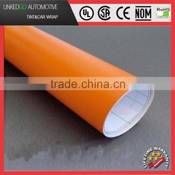 Good 1.52*30M Orange Matte Vinyl Car Wrap Film Colour Change Car Wrapping