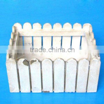 Fence Shape Wooden Planter