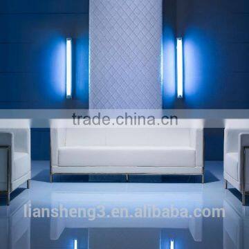 Pretty Appearance Hot Selling Comfortable Office Leather Sofa With Stainless Steel