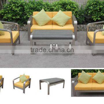 4pcs outdoor sofa set furniture/ garden aluminum polywood sofa