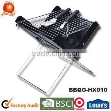 2015 Hot Sell BBQG-HX010 Portable Electrophoresis Mini Black Charcoal Girlls Easily Assembled Foldable Fire Pit Foldable Grill