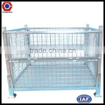 High quality Half door open logistics metal large capacity wire containers