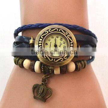 Factory direct supply top wrist watch pomotionunique leather watch with wing pendant