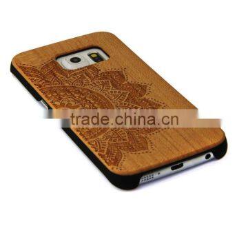 Pretty Laser Engraved Wood Back Cover For Samsung S6 /s6 Edge Plus Case photo-5