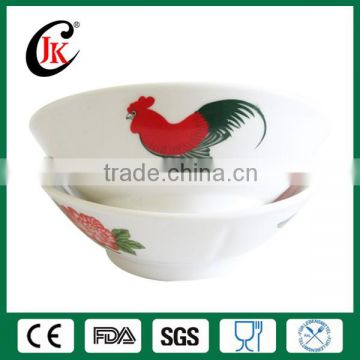 Wholesale customized white cheap ceramic bowl with beautiful design