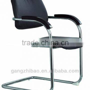 cheap PU leather cover school visitor armchair with chrome metal frame AH-15B