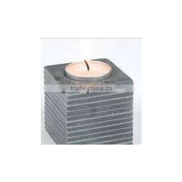 Black Marble Square Candle holder