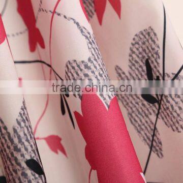 T/C Fabric Maple Leaf Printed Curtain Panel Drapes Drapery photo-3