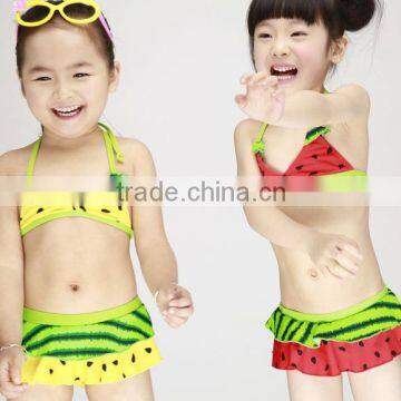 2016 Lovely New Stylish Watermelon Polka Dot Girls Bathing Suit ,girl Bikini Swimsuit Wear photo-2