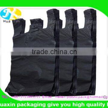 china manufactory cheap black t-shirt plastic bag