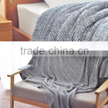 16JWB02 7GG knitted cashmere wool blend throw blanket