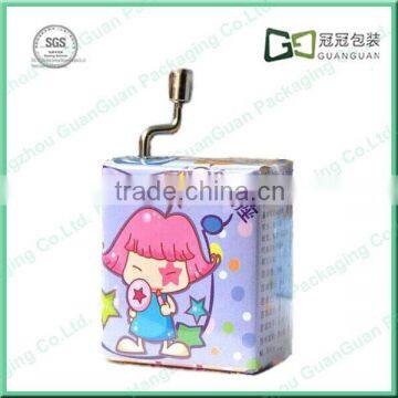 Best quality cartoon music tin box with book shape