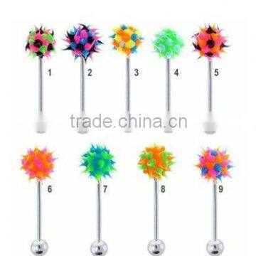 Erotic Koosh Ball Sililcone Tongue Rings body piercing jewelry