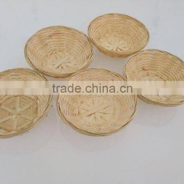 pure handmade weaving round natural promotion bamboo basket