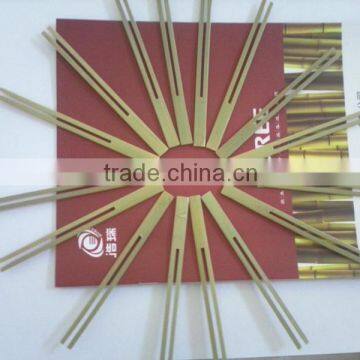 natural color bamboo made mini double prong skewers
