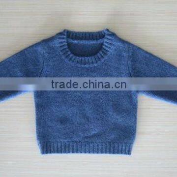 14GG Solid Color Pullover Knitted Cashmere Sweater For Baby