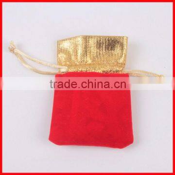 New Design Red Jewelry Gift Velvet Drawstring Bag Wholesale