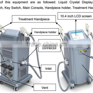 Newest Two handpiece Fast hair removal and skin rejuvenation IPL machine