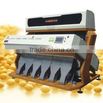 Best sell Large capacity 384Channels 6 Chutes ISO CE Best certificated Soybeans ccd optical color sorter