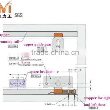 Hot Sales Wardrobe Sliding Door Hardware Kits for Sliding Closet Doors photo-6