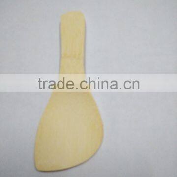 Beautiful bamboo scoop of sushi