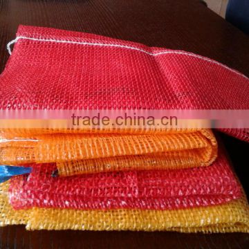 pp mesh bag with drawcord for fruit packing/mesh bags for onions / Bolsa de malla de PP