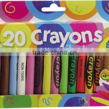 20pcs colored crayon,size:1.1*10.5cm