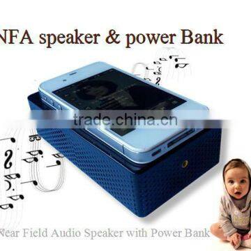 Near Fashion Field Audio(NFA) Amplifying Magic Wireless Speaker Power Bank for iphone 5 Samsung HTC mobile phone 5000mAh