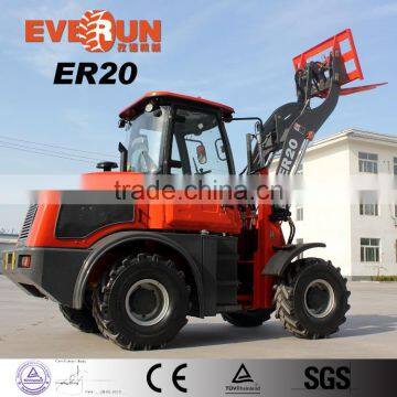 ER20 Everun Consturction Machine Small Wheel Loader With Sand Spreader For Sale