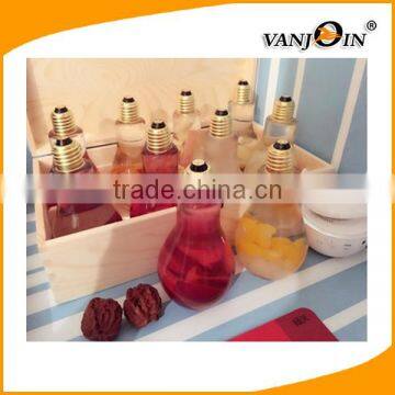 Factory Supply Golden Screw Cap Wholesale Light Bulb Shape Plastic Juice Beverage Bottle photo-5