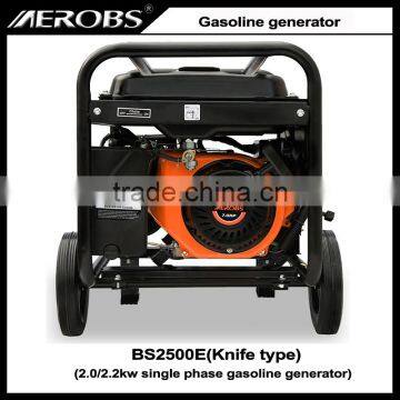 Knife Type BS2500E 2.0 2.2kw Electric Start Single Phase Gasoline Generator photo-2