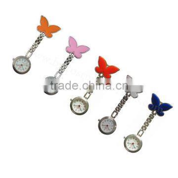Cute Butterfly Clip Brooch Chain Brooch Digital Pocket Nurse Watch photo-3