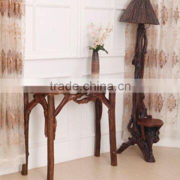 Southeast Asia Style Root Carved Console Table, Environmental Protective Solid Wood Root Furniture Corner Table (BF01-X1168)